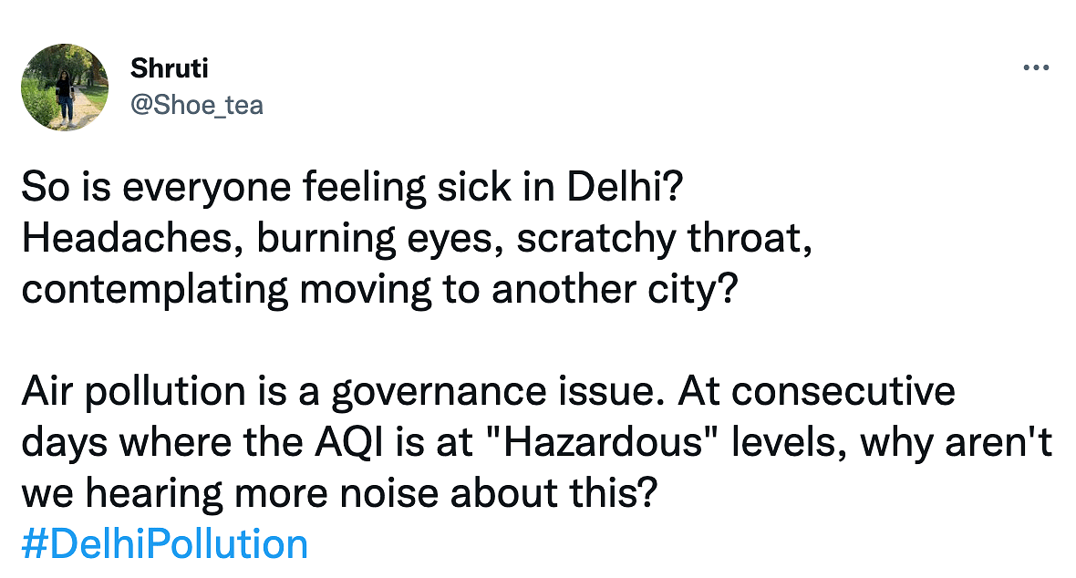 "Delhi pollution should be declared as a Pandemic. It's like a gas chamber", wrote a user. 