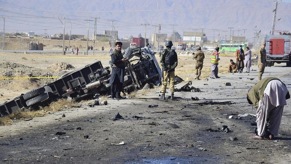 In Photos: 4 Killed As Suicide Bomber Attacks Police Trucks In Pakistan's Quetta