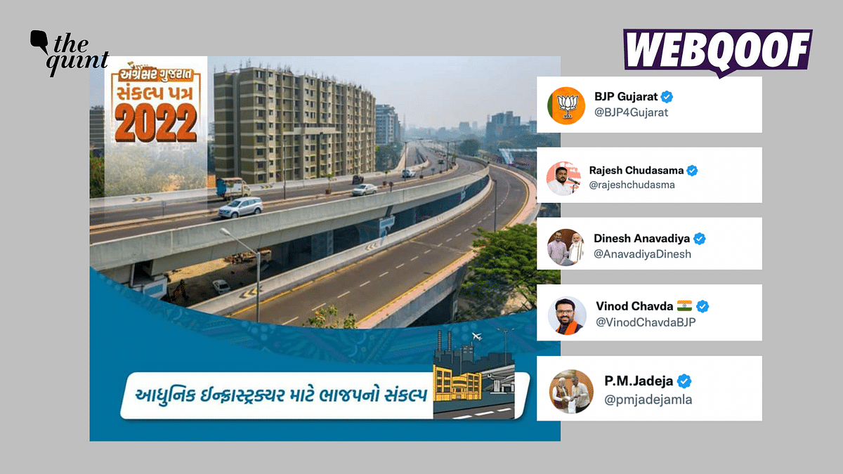 BJP Leaders Share Photo From Mumbai as Infrastructural Development in Gujarat