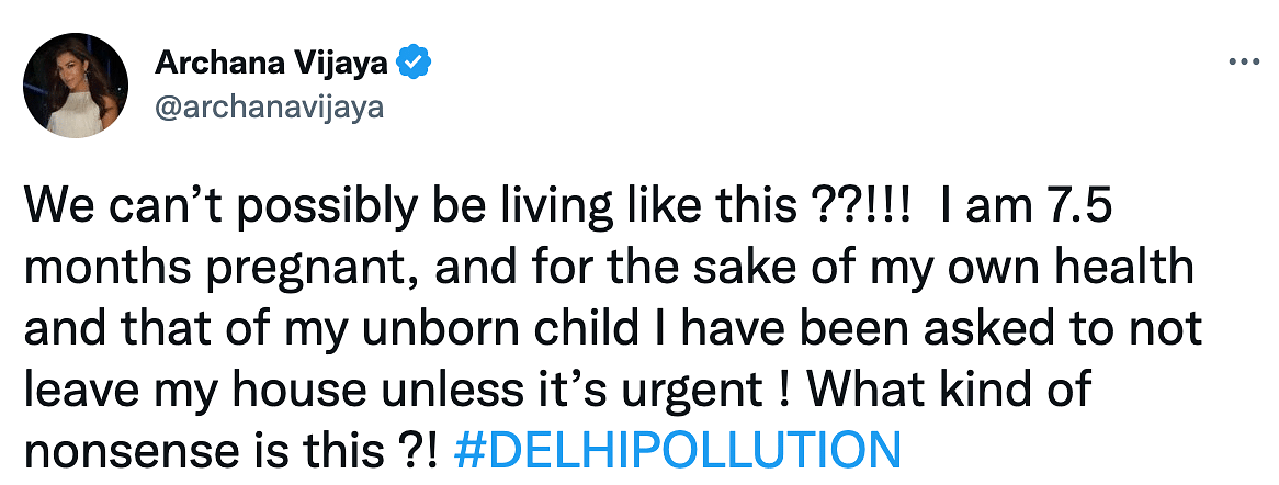 "Delhi pollution should be declared as a Pandemic. It's like a gas chamber", wrote a user. 