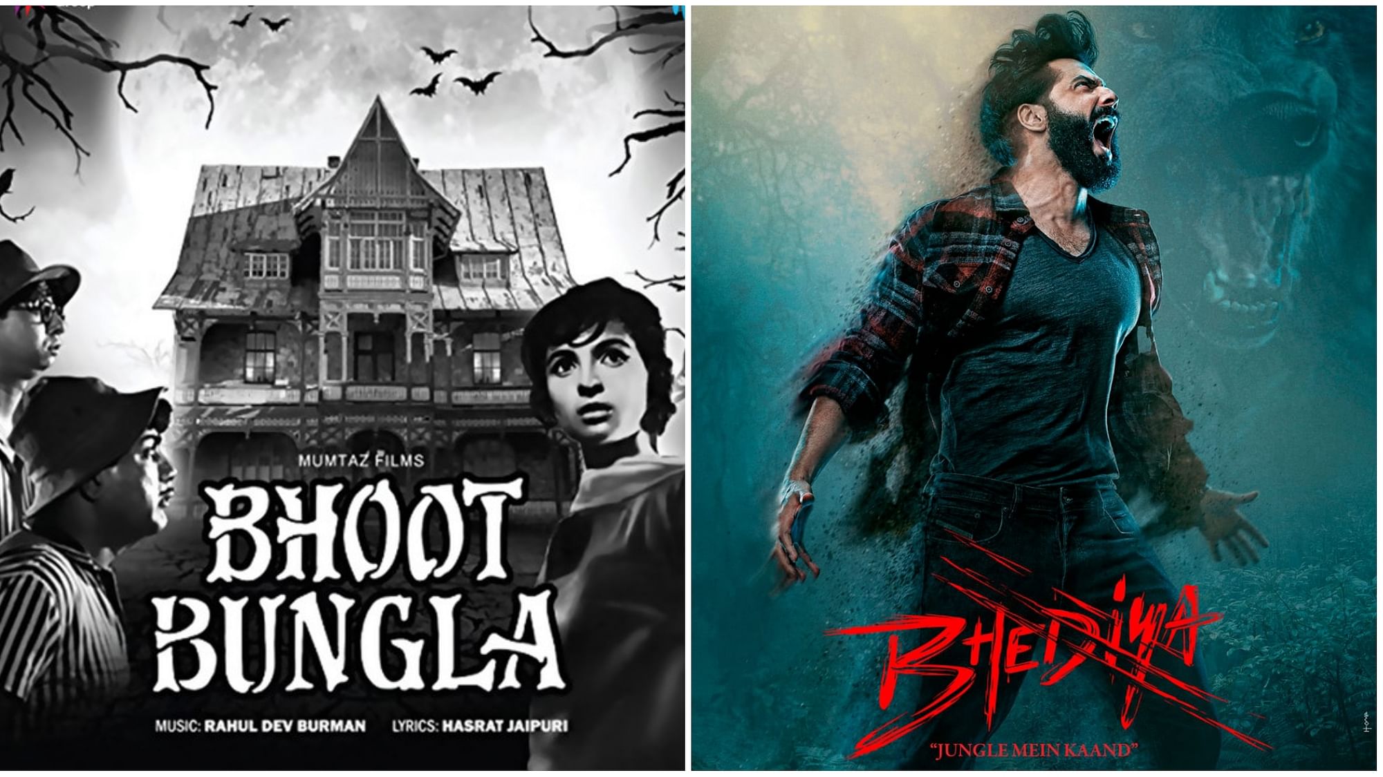 <div class="paragraphs"><p>Film posters of<em> Bhoot Bungla</em> and&nbsp;<em> Bhediya.</em></p></div>