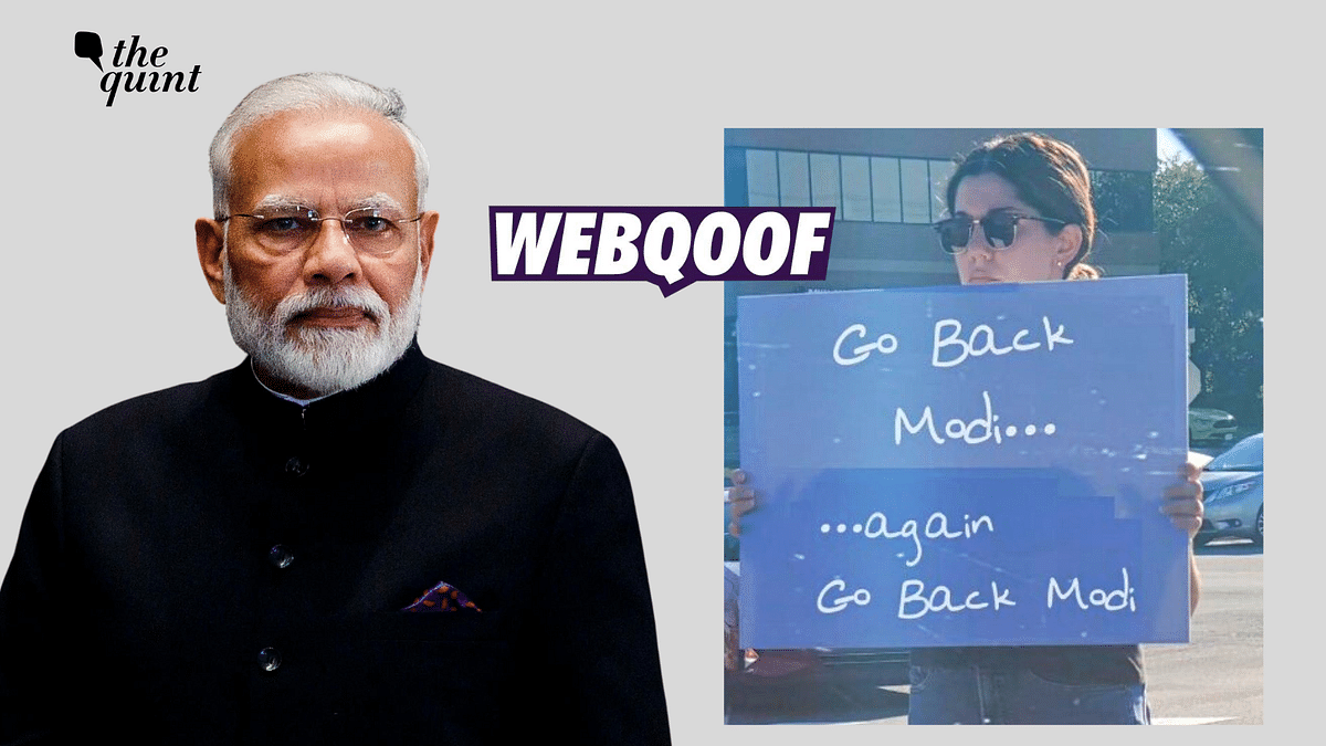 Fact-Check: This Photo of Woman Holding ‘Go Back Modi’ Placard Is Altered