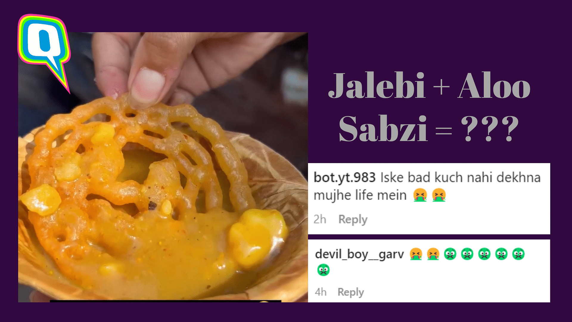 <div class="paragraphs"><p>Food Blogger Eats Jalebi With Aloo Sabzi And The Internet Is Not Having It</p></div>