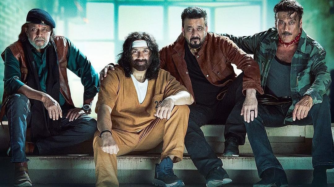 <div class="paragraphs"><p>Sunny Deol, Mithun Chakraborty, Sanjay Dutt, and Jackie Shroff in the poster of their new film.</p></div>