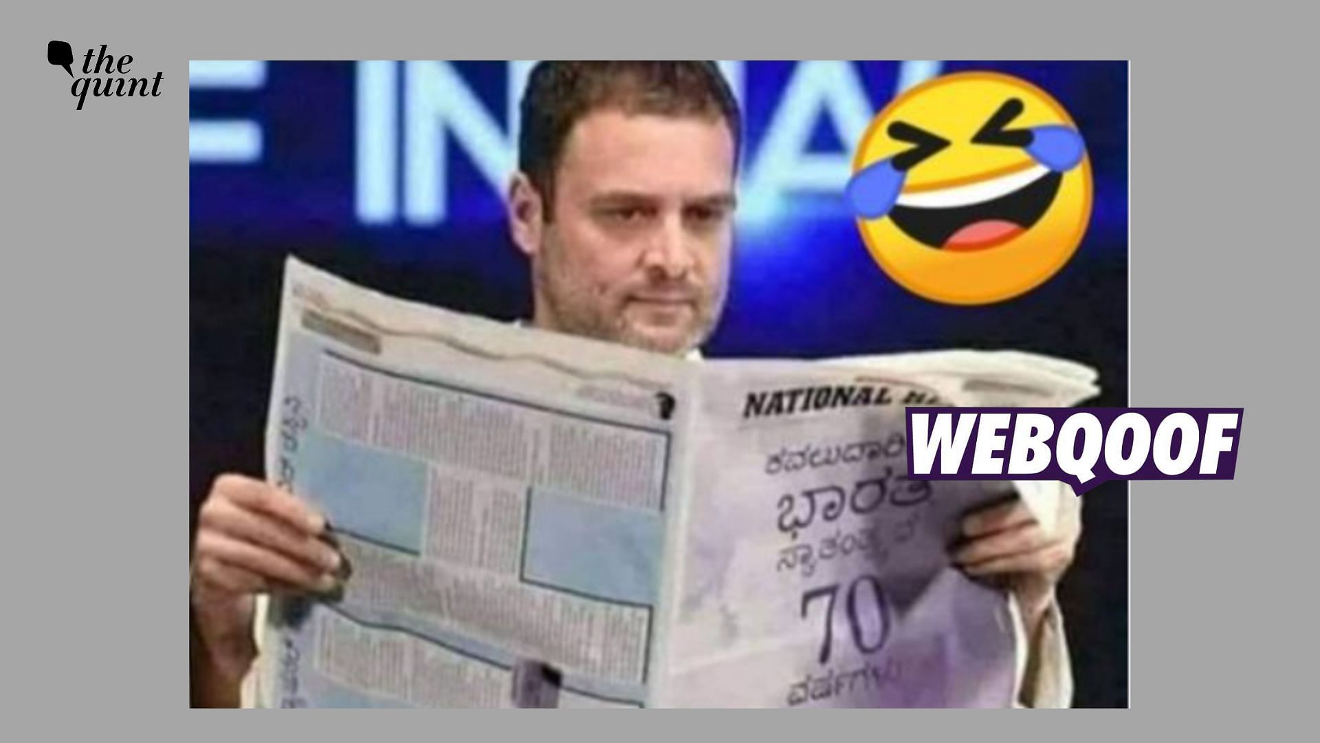 <div class="paragraphs"><p>Fact-Check |The video does not show Rahul Gandhi reading a Kannada newspaper. </p></div>