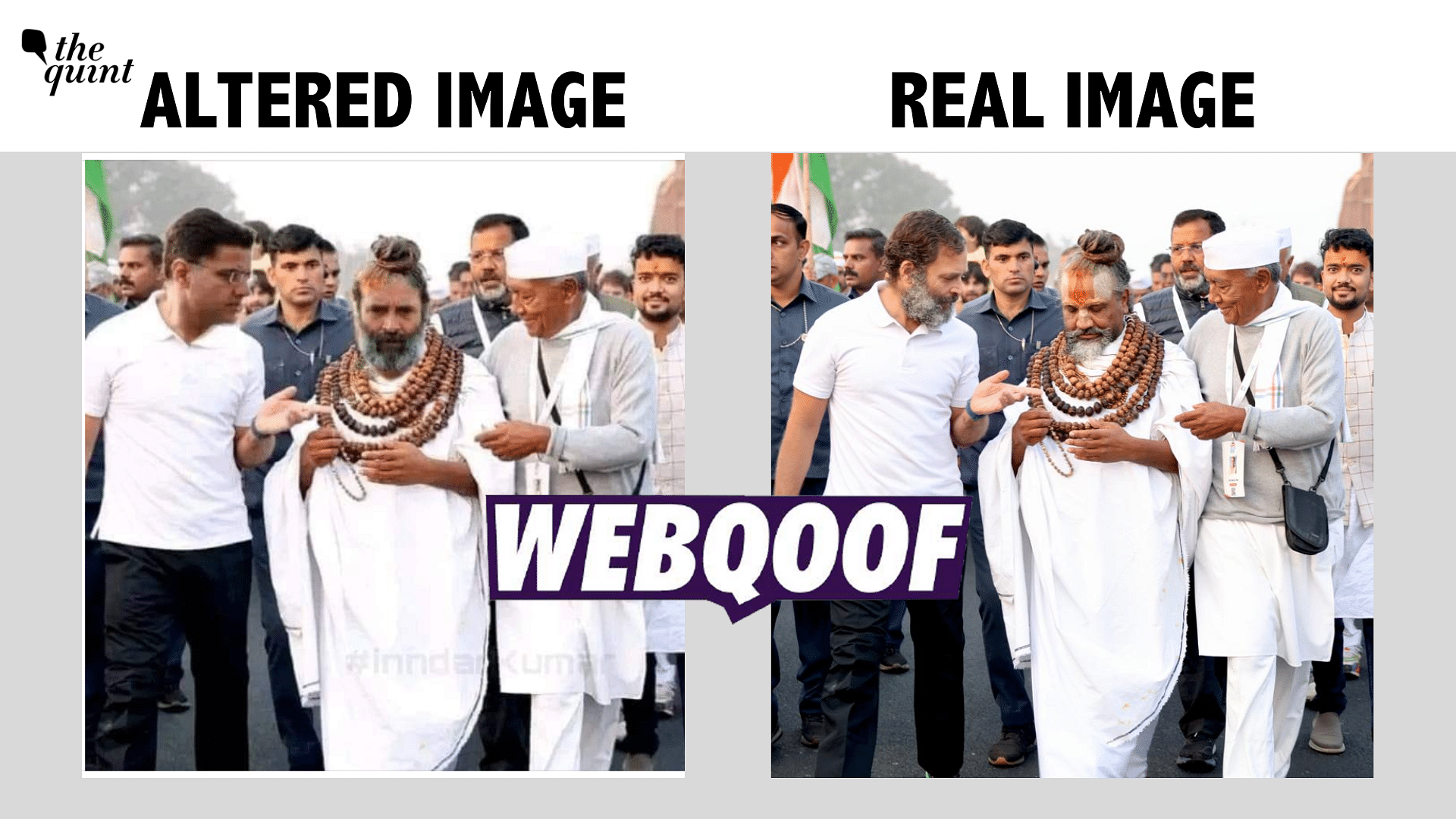 <div class="paragraphs"><p>Fact-Check: Rahul Gandhi's edited image is going viral to claim he dressed as a saint during the Bharat Jodo Yatra.</p></div>