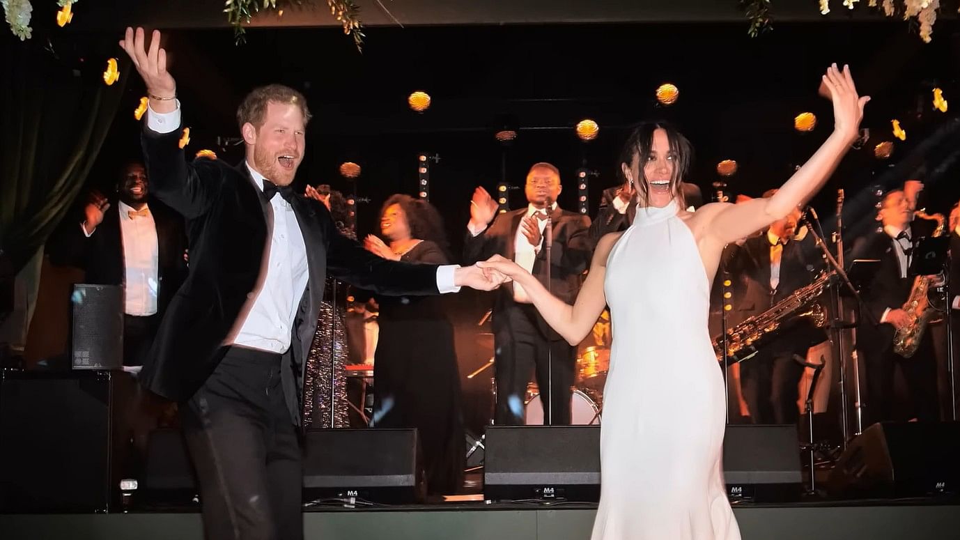 <div class="paragraphs"><p>Prince Harry and Meghan Markle during their 'first dance'.</p></div>