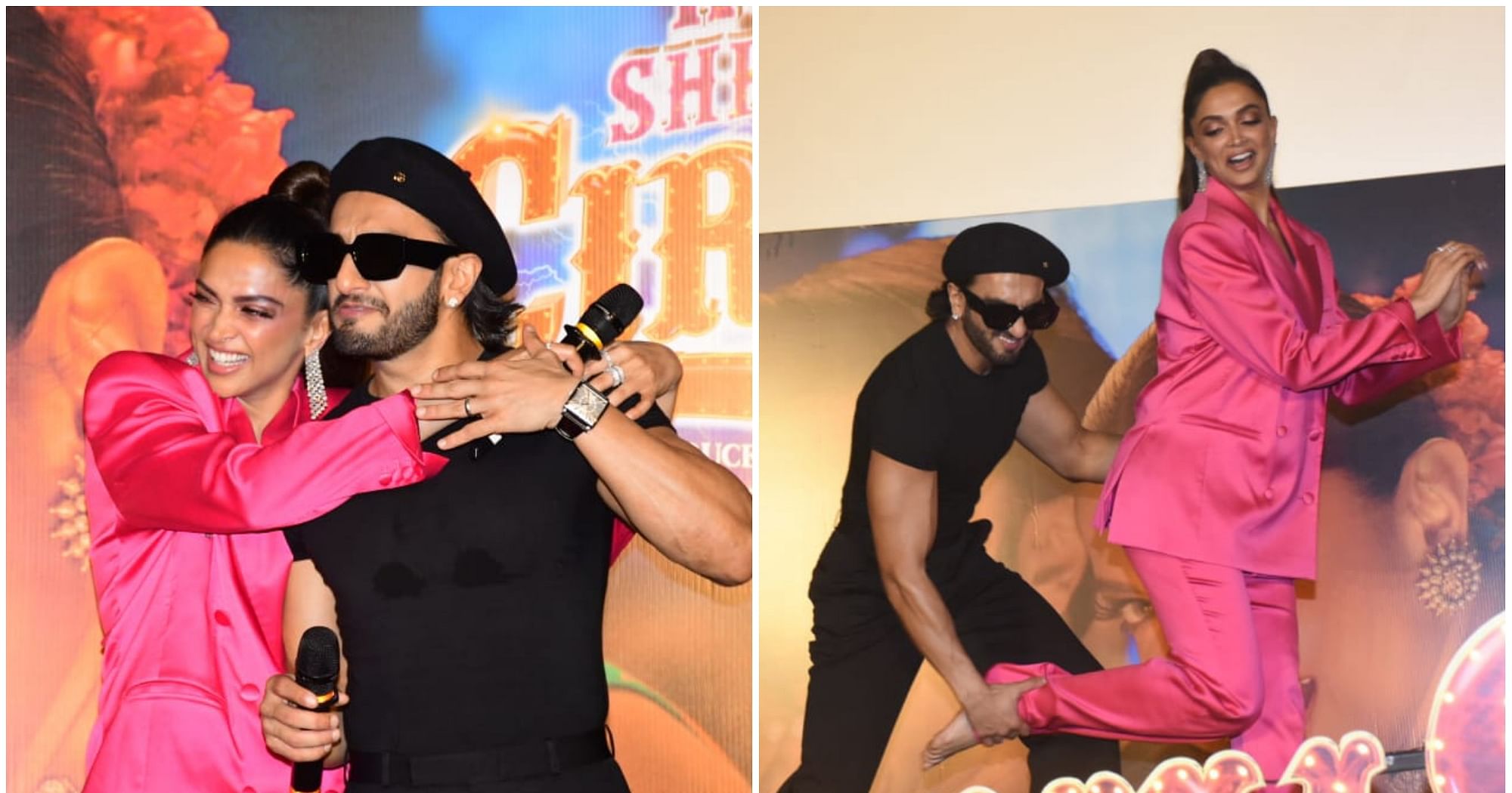 Ranveer Singh and Deepika Padukone flaunt power-packed black and pink  outfits for Current Laga Re song launch - India Today