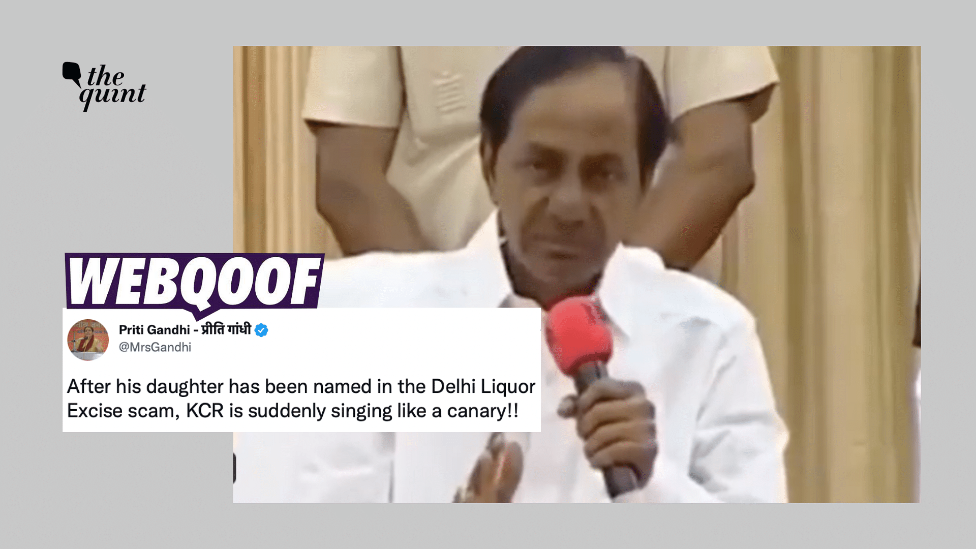 <div class="paragraphs"><p>The video is four years old and is not linked to&nbsp;Telangana CM K Chandrashekar Rao's daughter being named in the Delhi liquor scam case.</p></div>