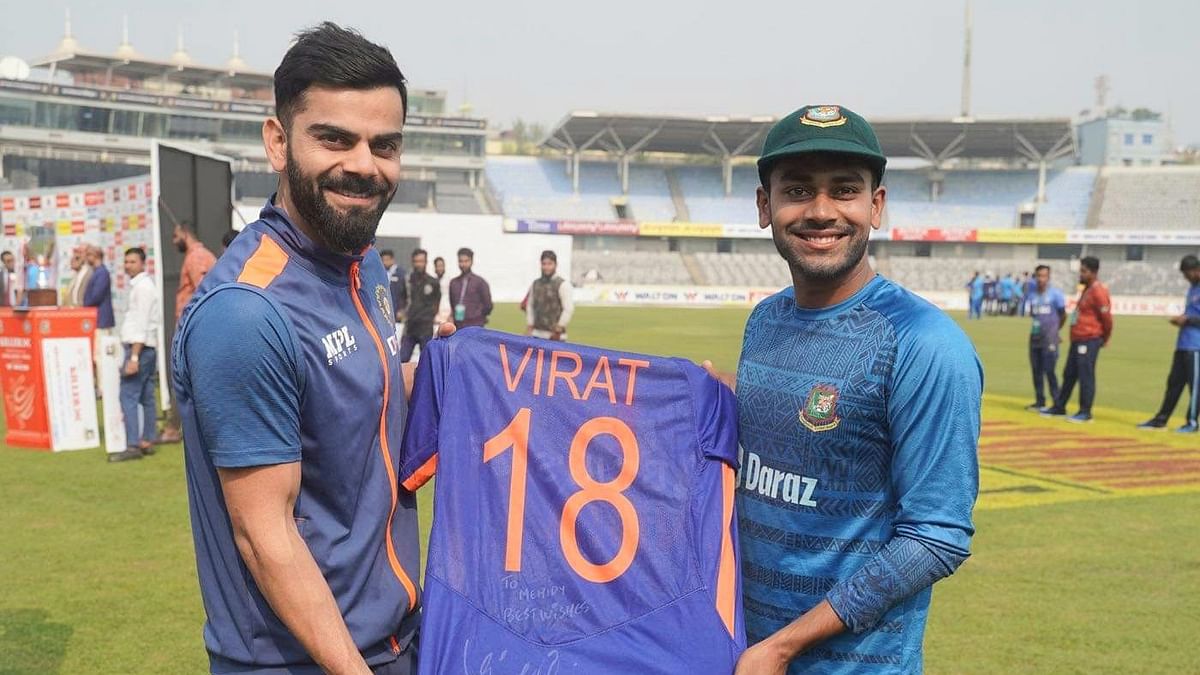 Ind vs Ban Test: Mehidy Hasan Miraz Receives 'Special Souvenir' From Virat Kohli