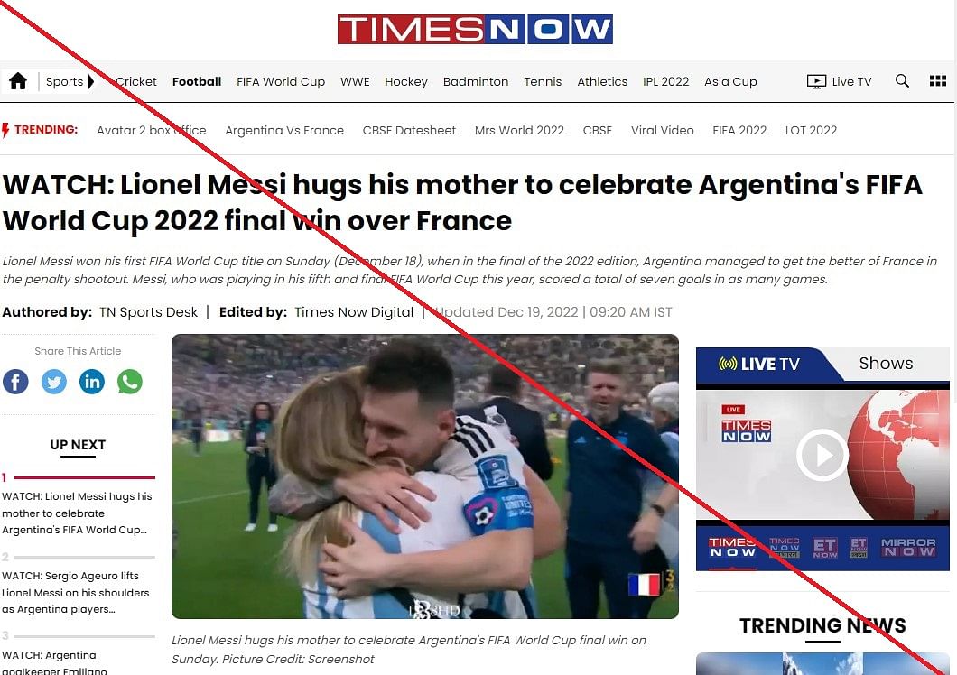 Who is Antonia Farías, the woman who hugged Lionel Messi after he won the  2022 World Cup? - AS USA