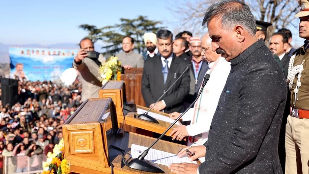 In Photos: Himachal Pradesh CM Sukhvinder Sukhu's Oath-Taking Ceremony