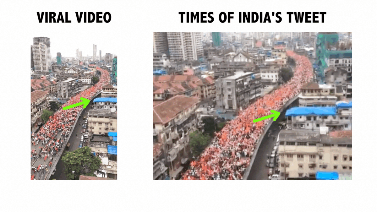 The video is from the Maratha Kranti Morcha rally, which was held in August 2017.