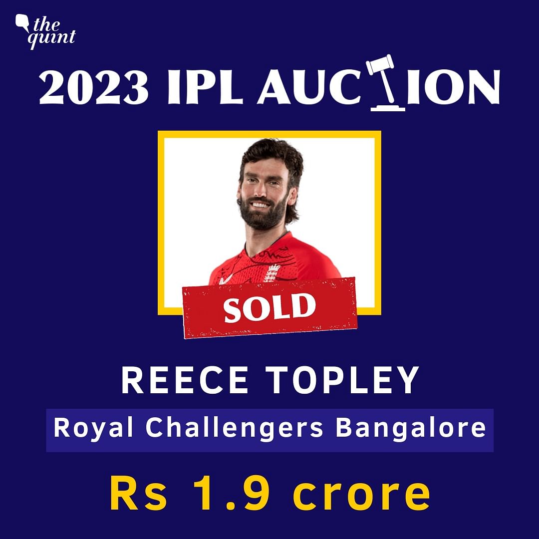 IPL Auction 2023: Reece Topley had put his base price at Rs 75 lakh.