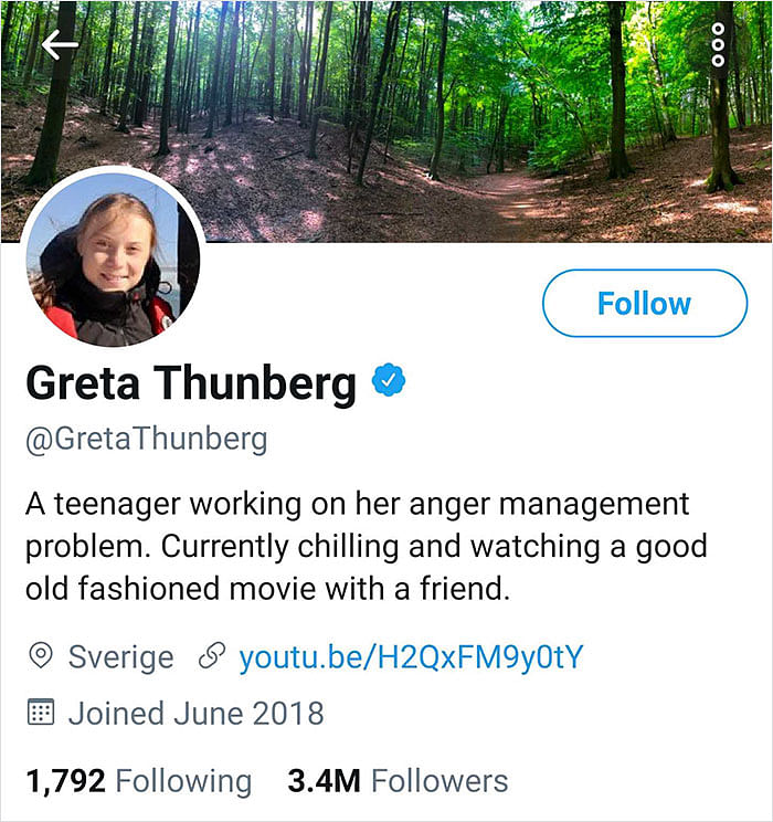 The renowned 19-year-old Swedish climate activist is trending on Twitter after a savage clapback.