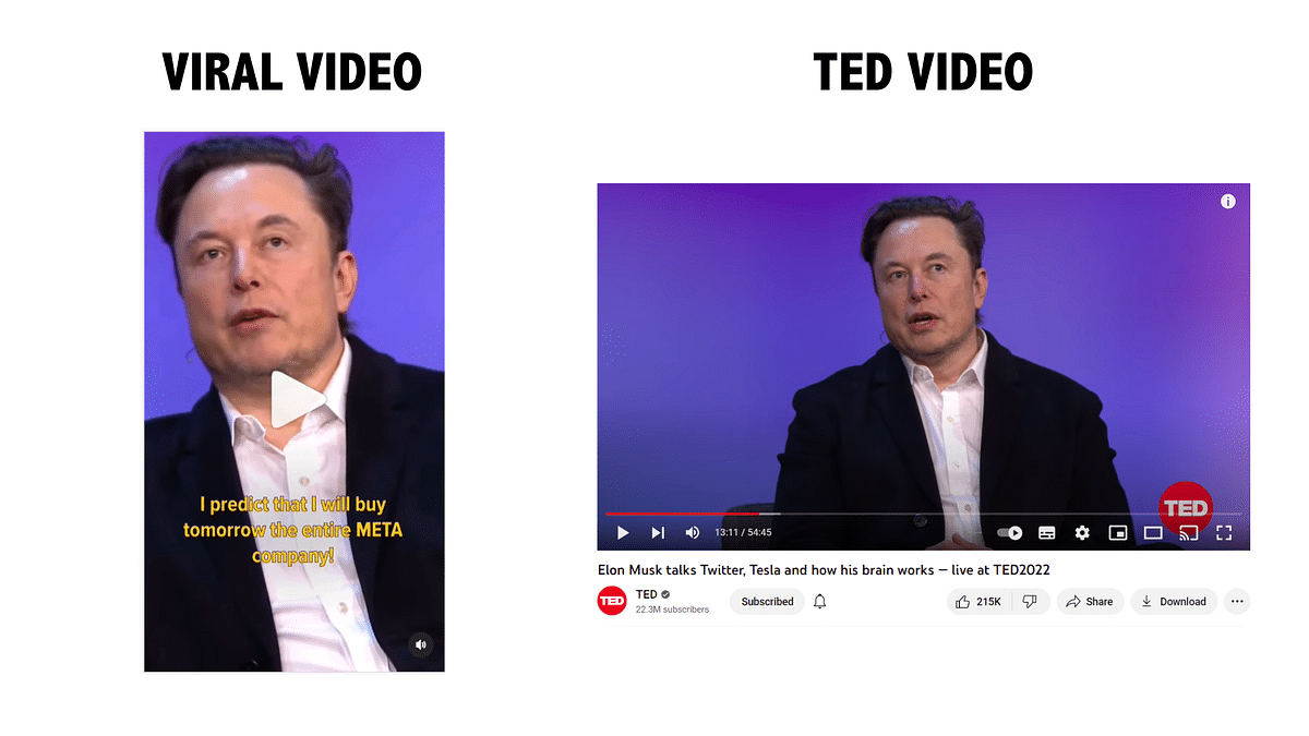 The original video was from Elon Musk's interaction with the head of TED, Chris Anderson.