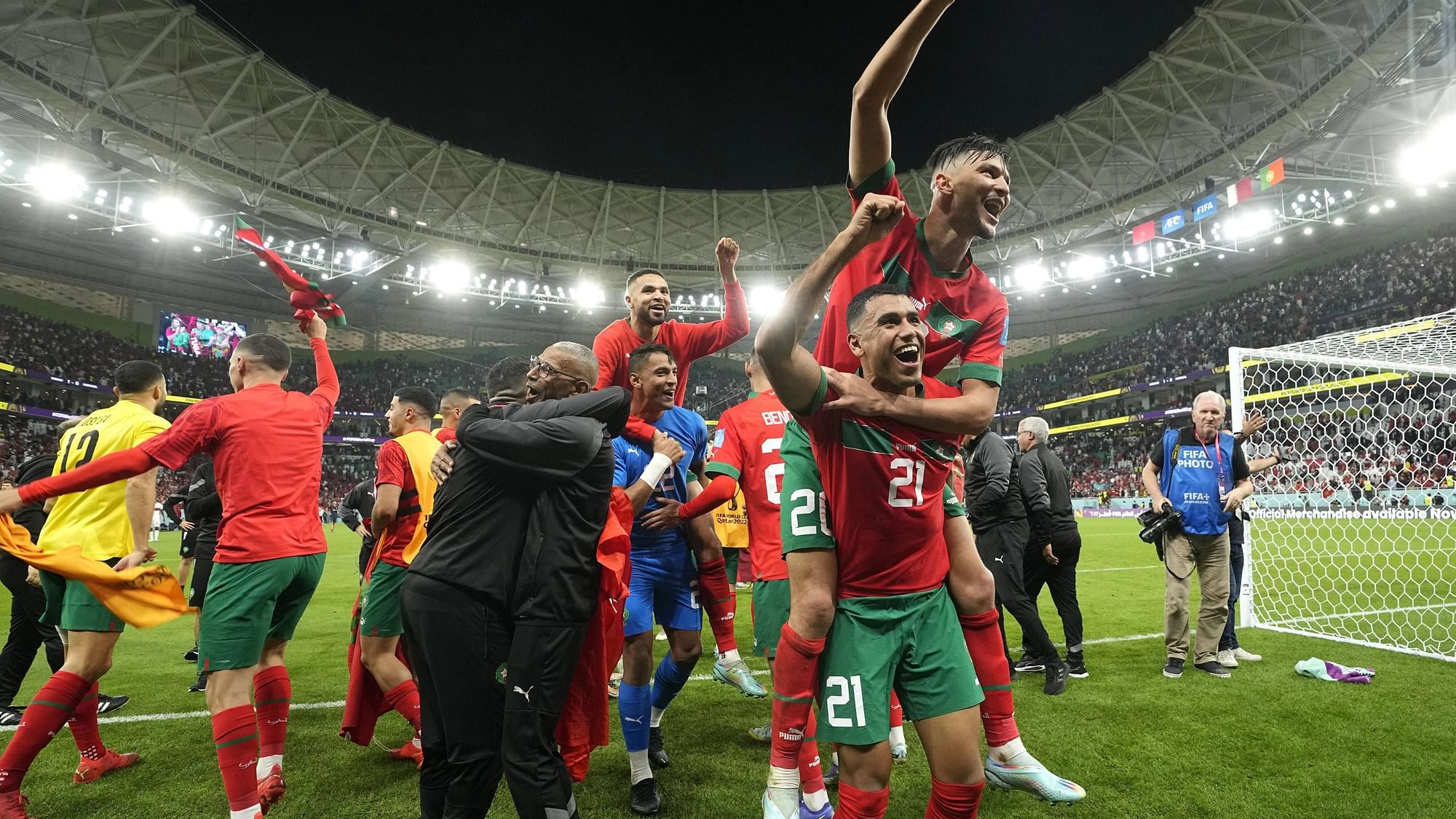 <div class="paragraphs"><p>Morocco having stunned Belgium, Spain and Portugal along the way to the semi-finals of the FIFA World Cup.</p></div>