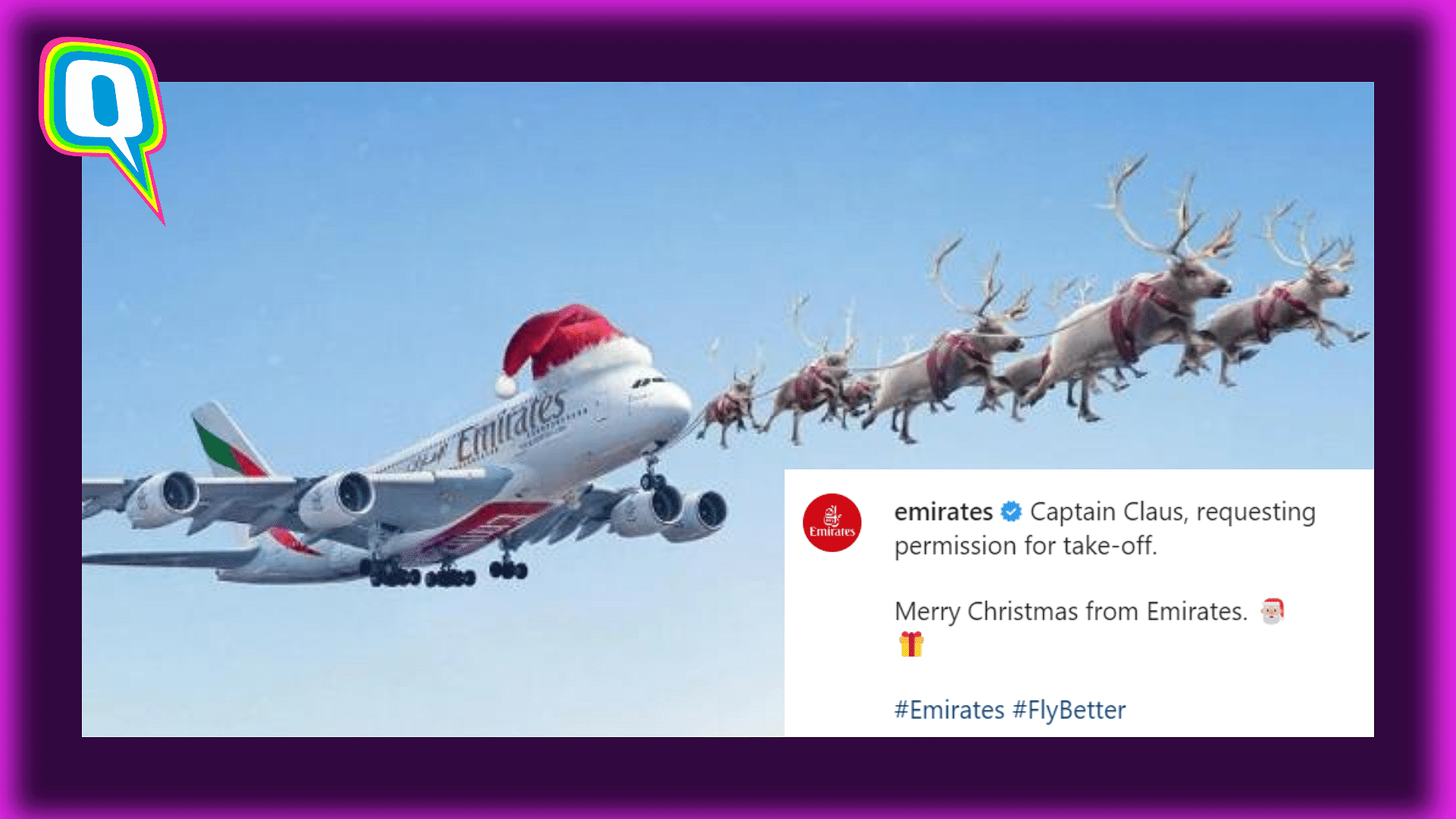 <div class="paragraphs"><p>Viral Clip Shows Emirates' Airbus Turned To A Santa Sleigh Pulled By Reindeers</p></div>