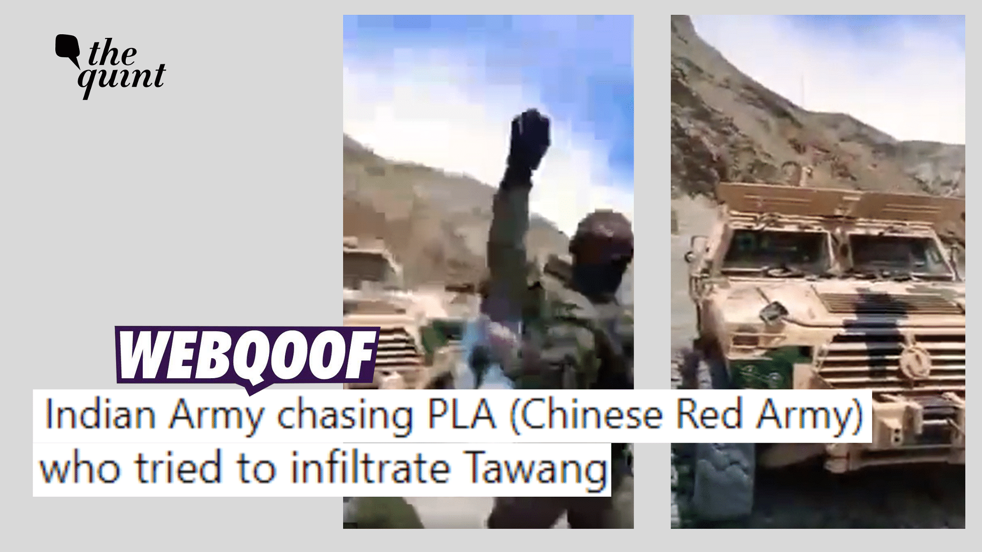 <div class="paragraphs"><p>Fact-check: The video is old and does not show China's People's Liberation Army (PLA) and Indian soldiers' clash in Arunachal Pradesh.</p></div>