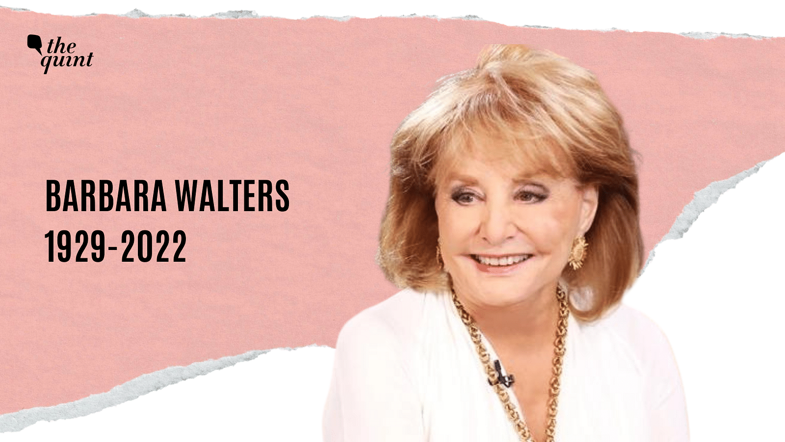 <div class="paragraphs"><p>American journalist Barbara Walters, the first woman in the country to anchor an evening newscast, died on Friday, 30 December, at 93 in her New York home.&nbsp;</p></div>