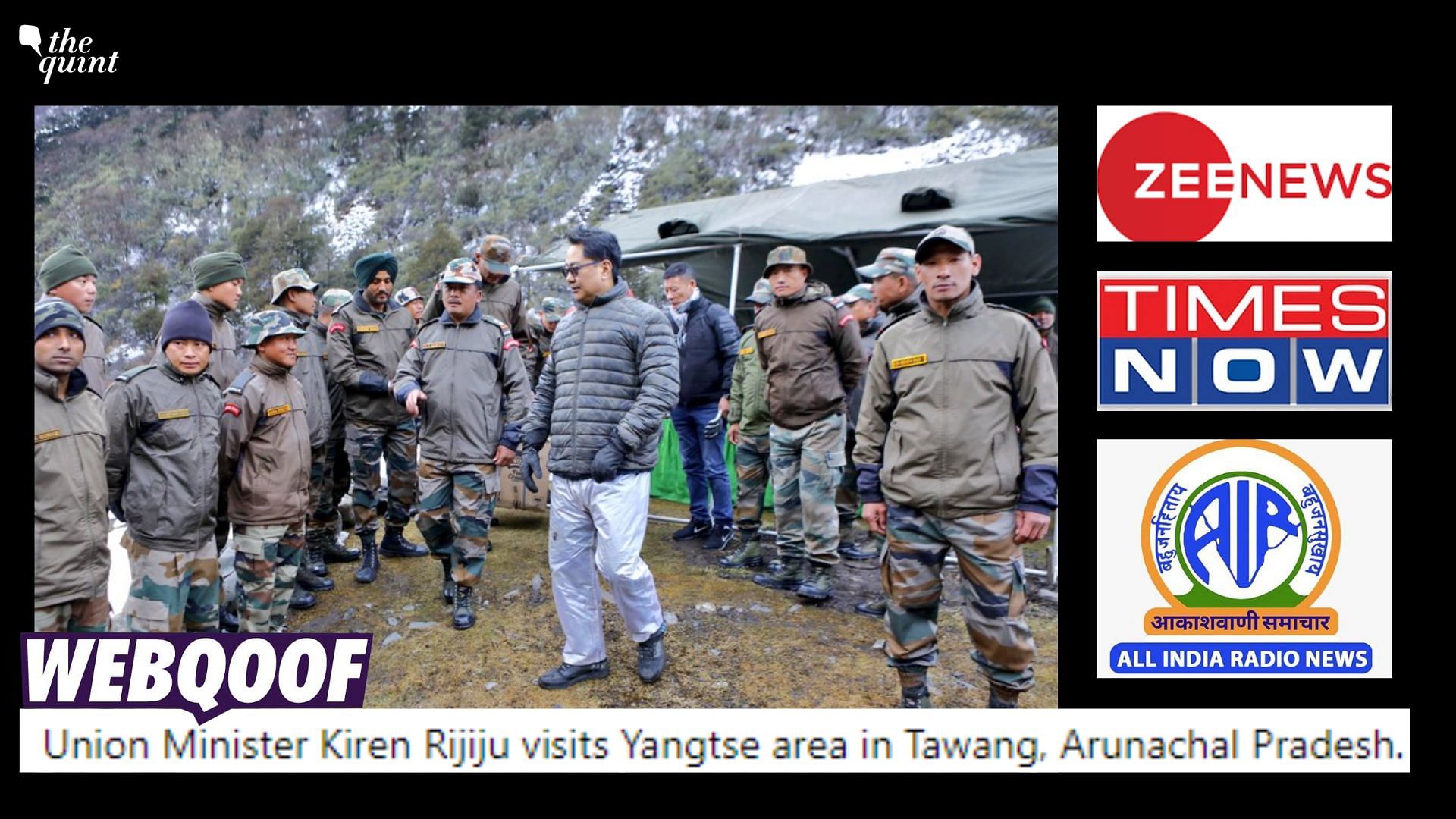 <div class="paragraphs"><p>Fact Check | The picture showing Union Minister Kiren Rijiju meeting soldiers in Arunachal Pradesh is old.</p></div>