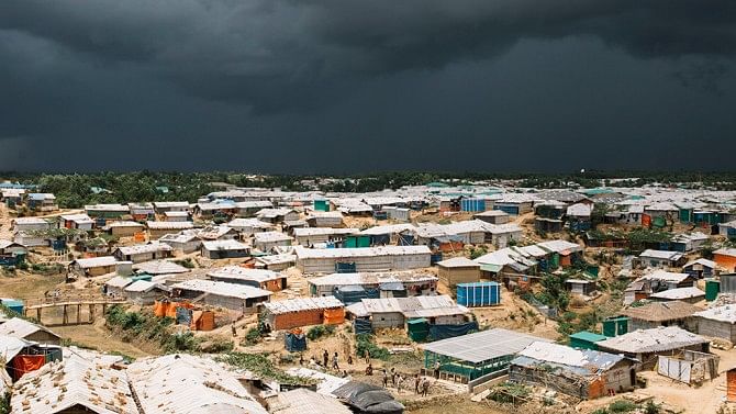 <div class="paragraphs"><p>Storm clouds gather over Kutupalong refugee camp, which is home to some 700,000 Rohingya refugees who fled Myanmar.</p></div>