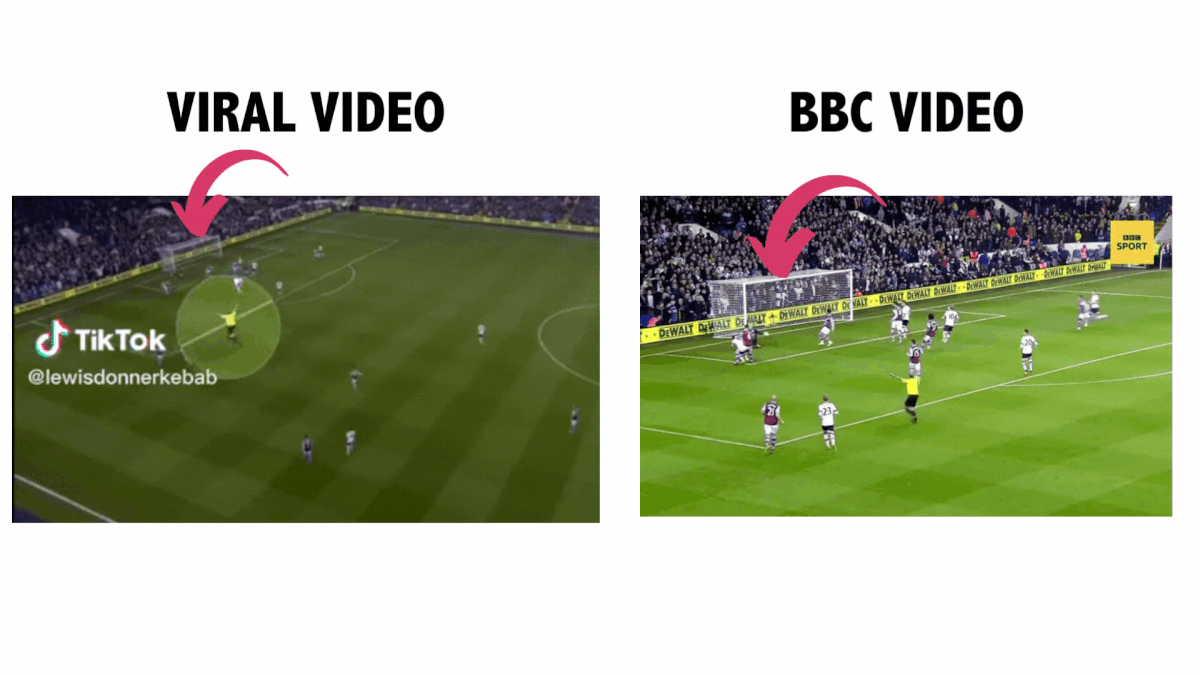 The video dates back to 2015 and shows a match from the English Premier League.