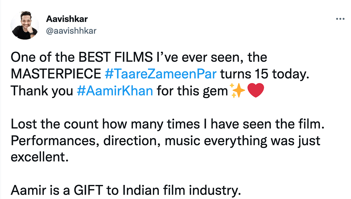 'Taare Zameen Par' stars Aamir Khan and Darsheel Safary in lead roles.