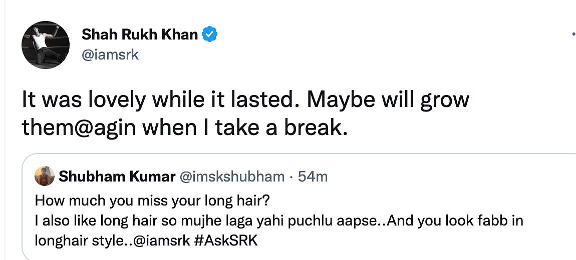Shah Rukh Khan hosted an #AskSRK on Twitter for fans on 12 January. 