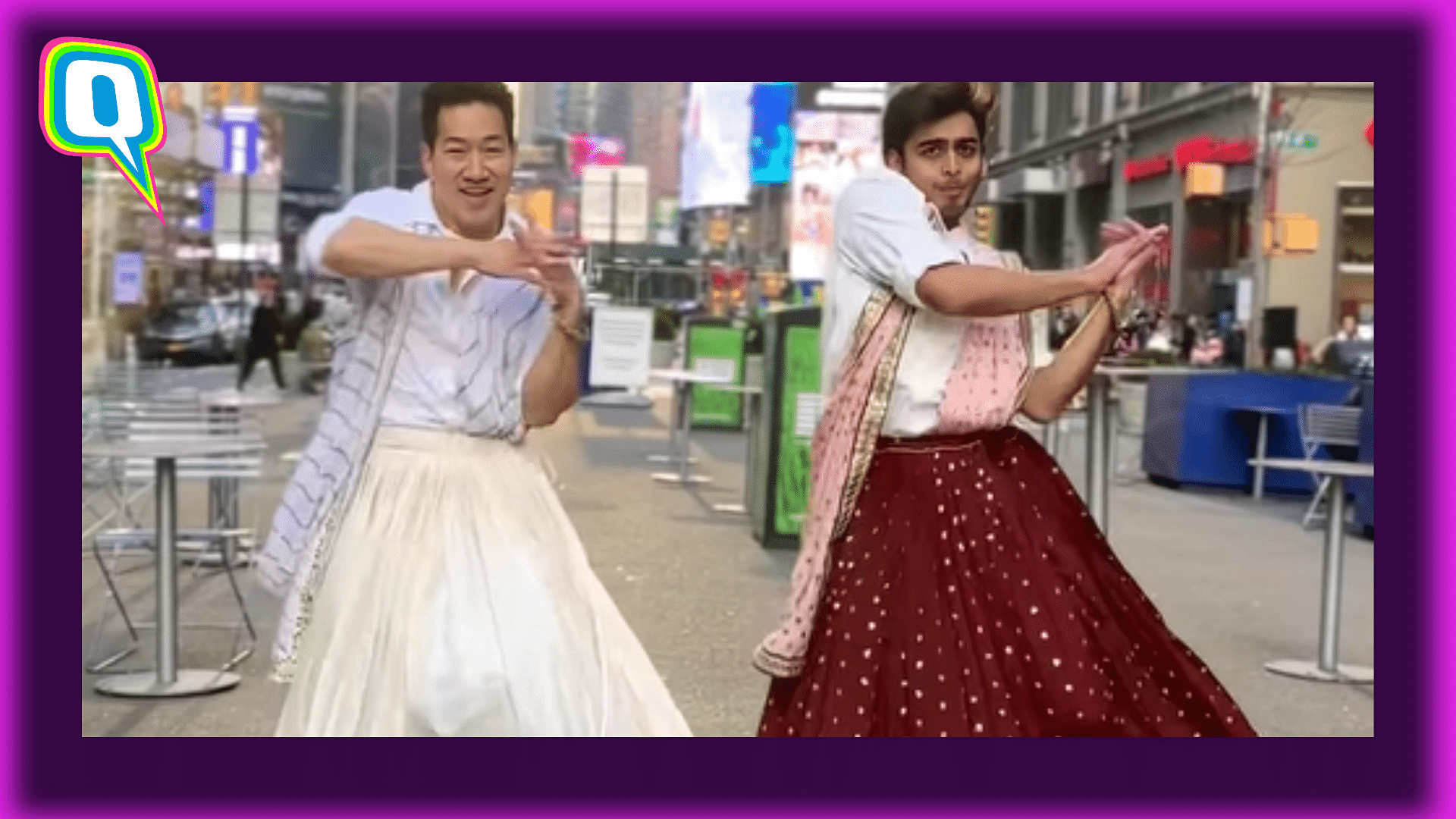 <div class="paragraphs"><p>Viral Clip Shows Indian-Canadian Duo  Dancing To 'Dola Re Dola' on NYC Streets</p></div>
