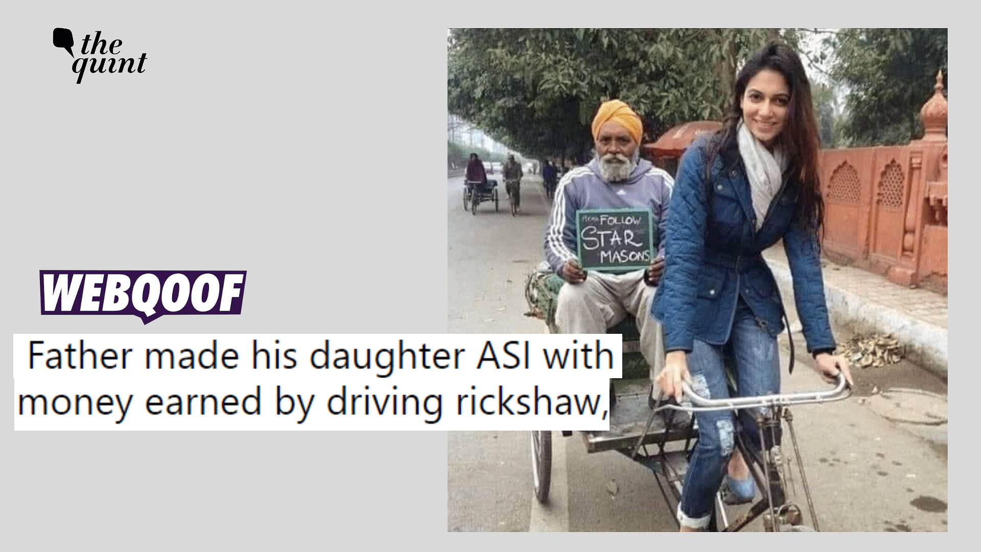 <div class="paragraphs"><p>Fact-check: The image shows an actor posing with a rickshaw driver.</p></div>