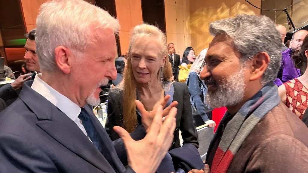 <div class="paragraphs"><p>SS Rajamouli who is reeling from the success of RRR met the celebrated director James Cameron.</p></div>