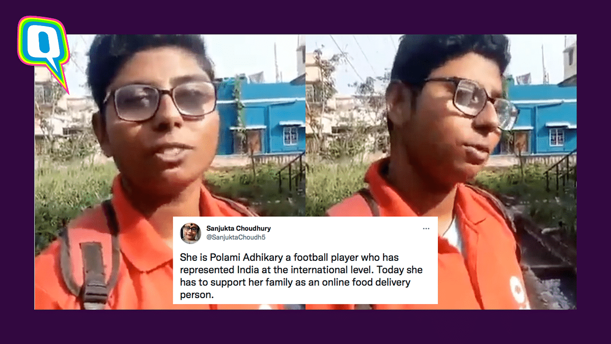 Viral Clip Shows International Level Footballer Working As Zomato Delivery Agent