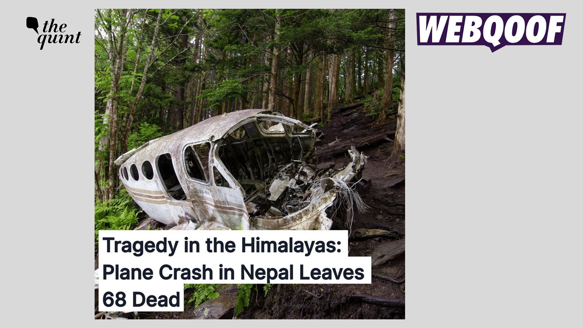 <div class="paragraphs"><p>Fact-check: The image shows an old plane crash and in unrelated to the recent plane crash that happened in Nepal. </p></div>