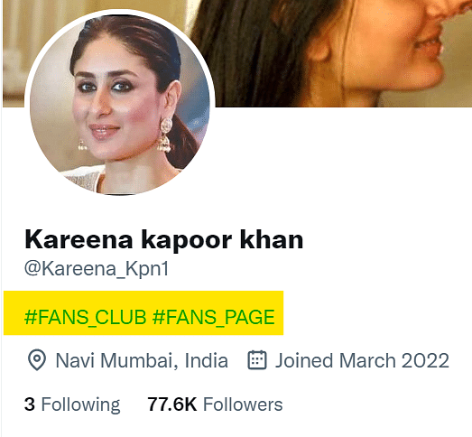 Kareena Kapoor Khan does not have a Twitter account, this is a fan account. 