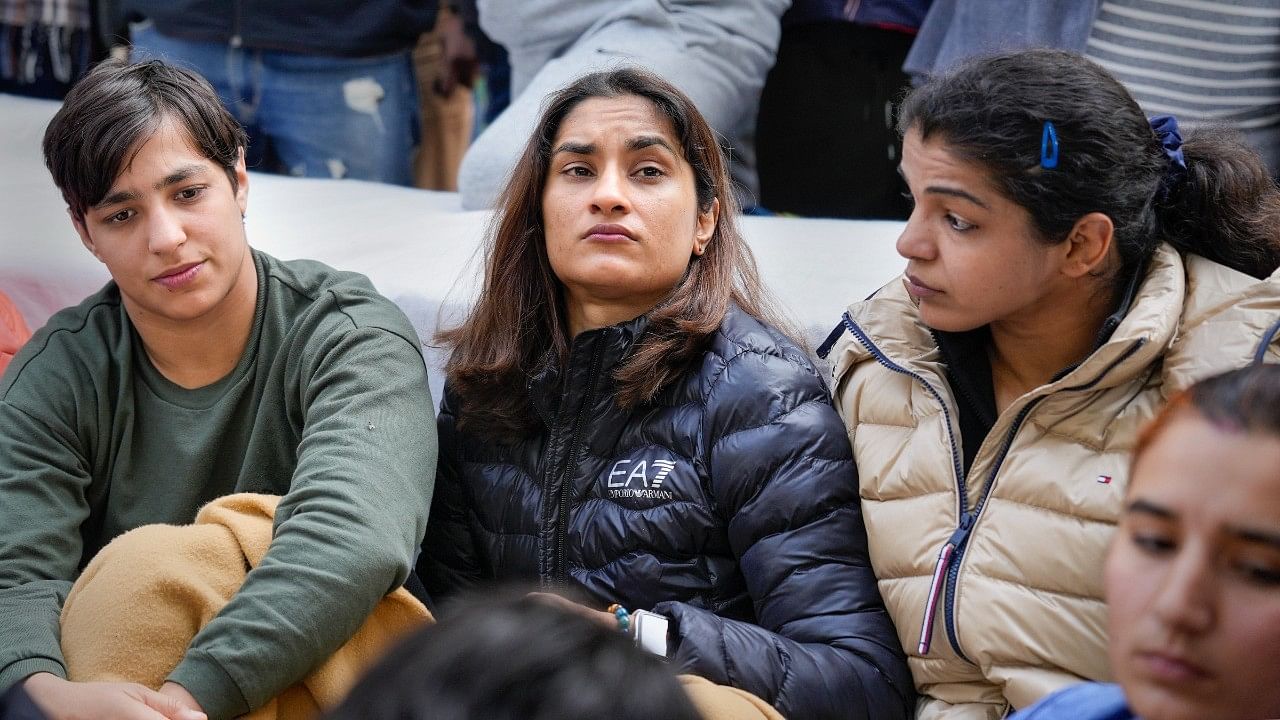 <div class="paragraphs"><p>Indian wrestlers are protesting against the WFI president at Delhi's Jantar Mantar.</p></div>