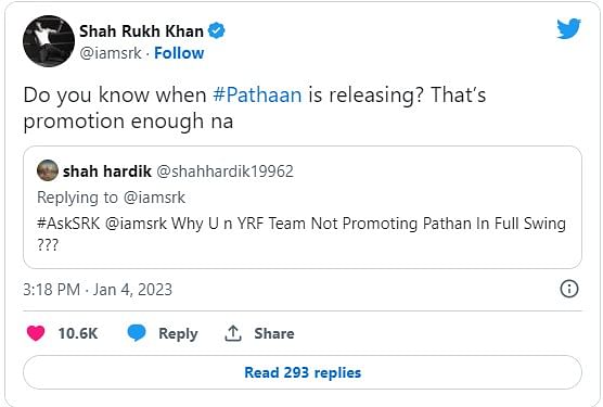 Shah Rukh Khan's 'Pathaan' hit the Rs 100 crore mark on the global box office on the first day of its release.