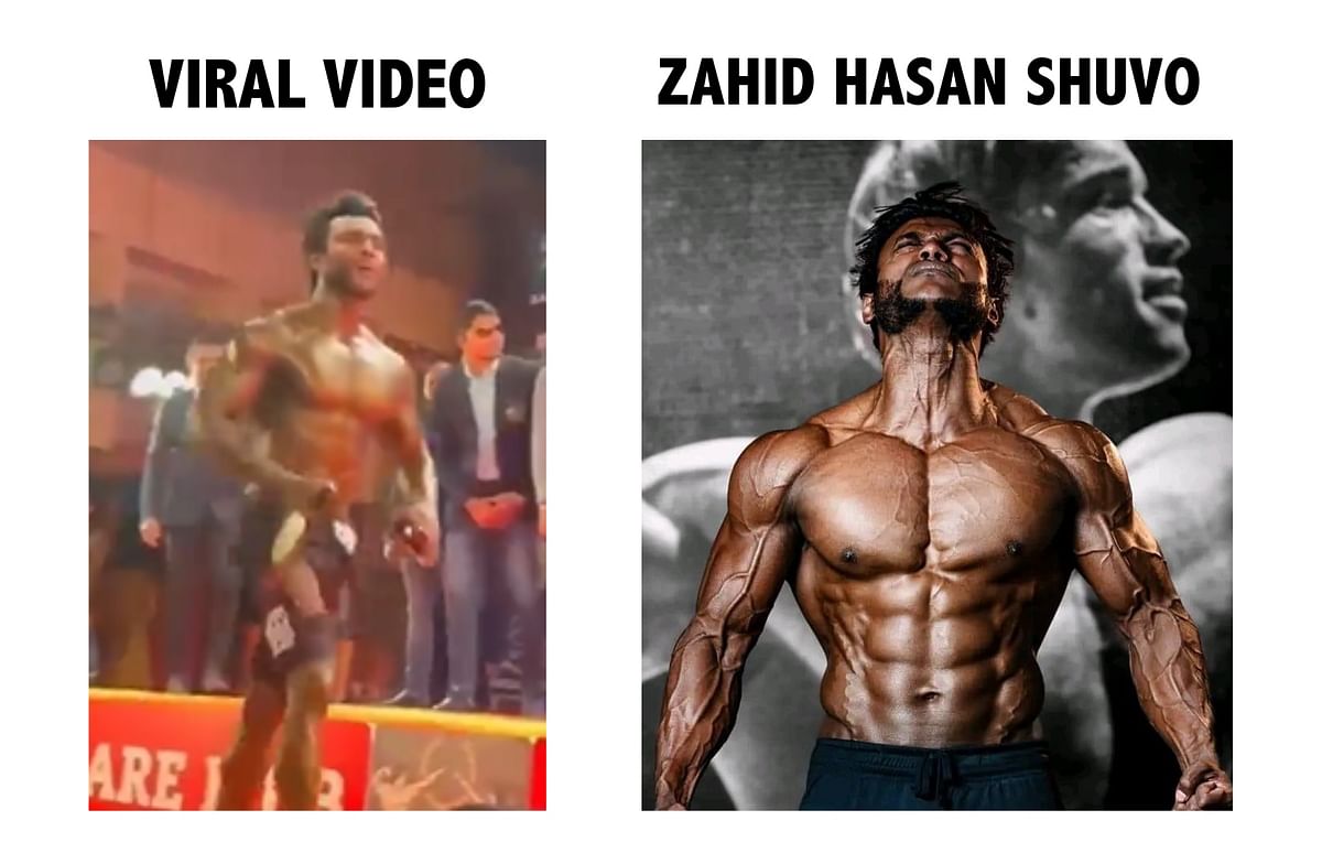 The video is from Bangladesh and shows a disappointed Zahid Hasan Shuvo after he came in second at a competition.