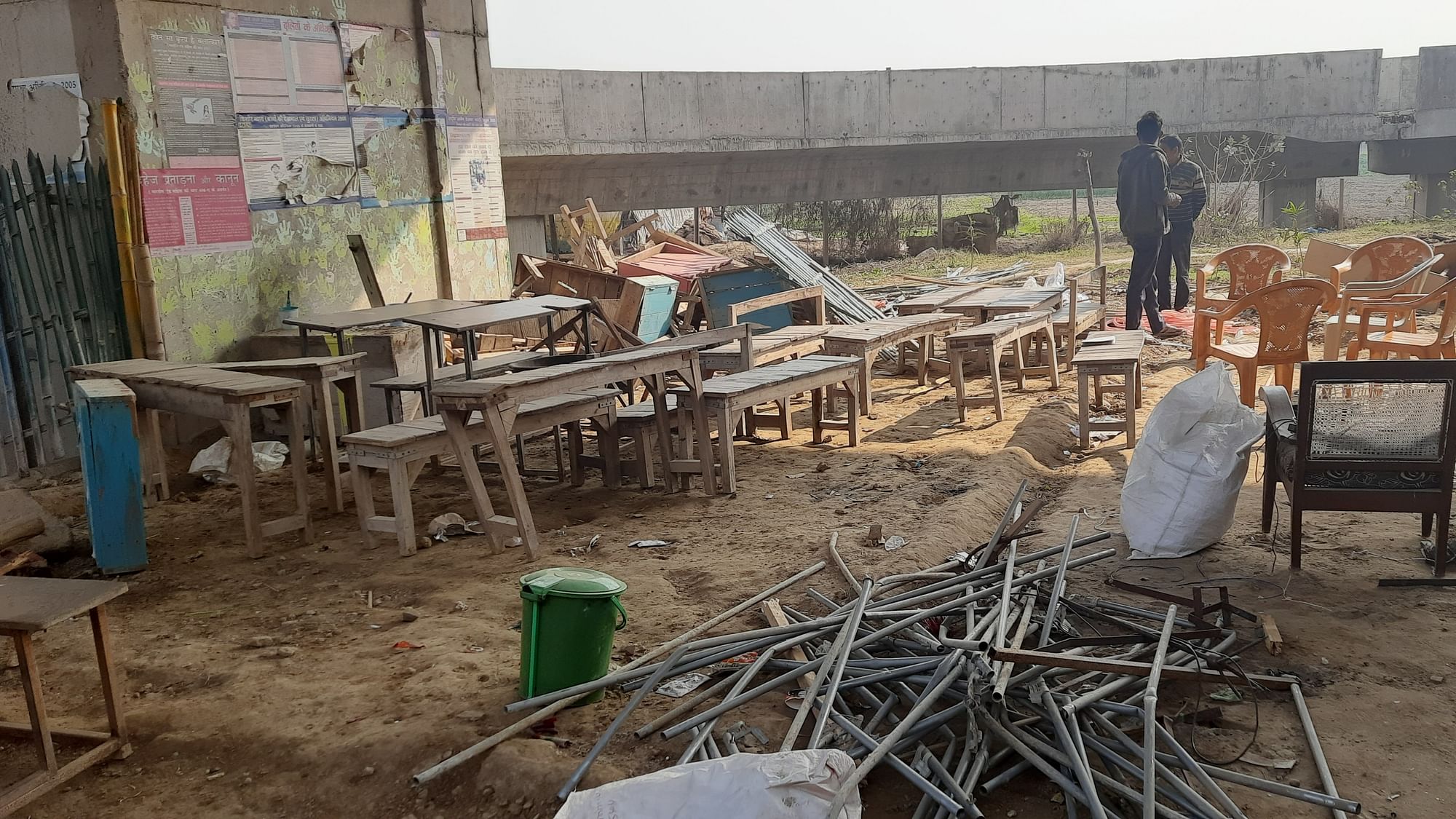 <div class="paragraphs"><p>A makeshift school in east Delhi's Mayur Vihar was demolished by PWD on 11 January.</p></div>