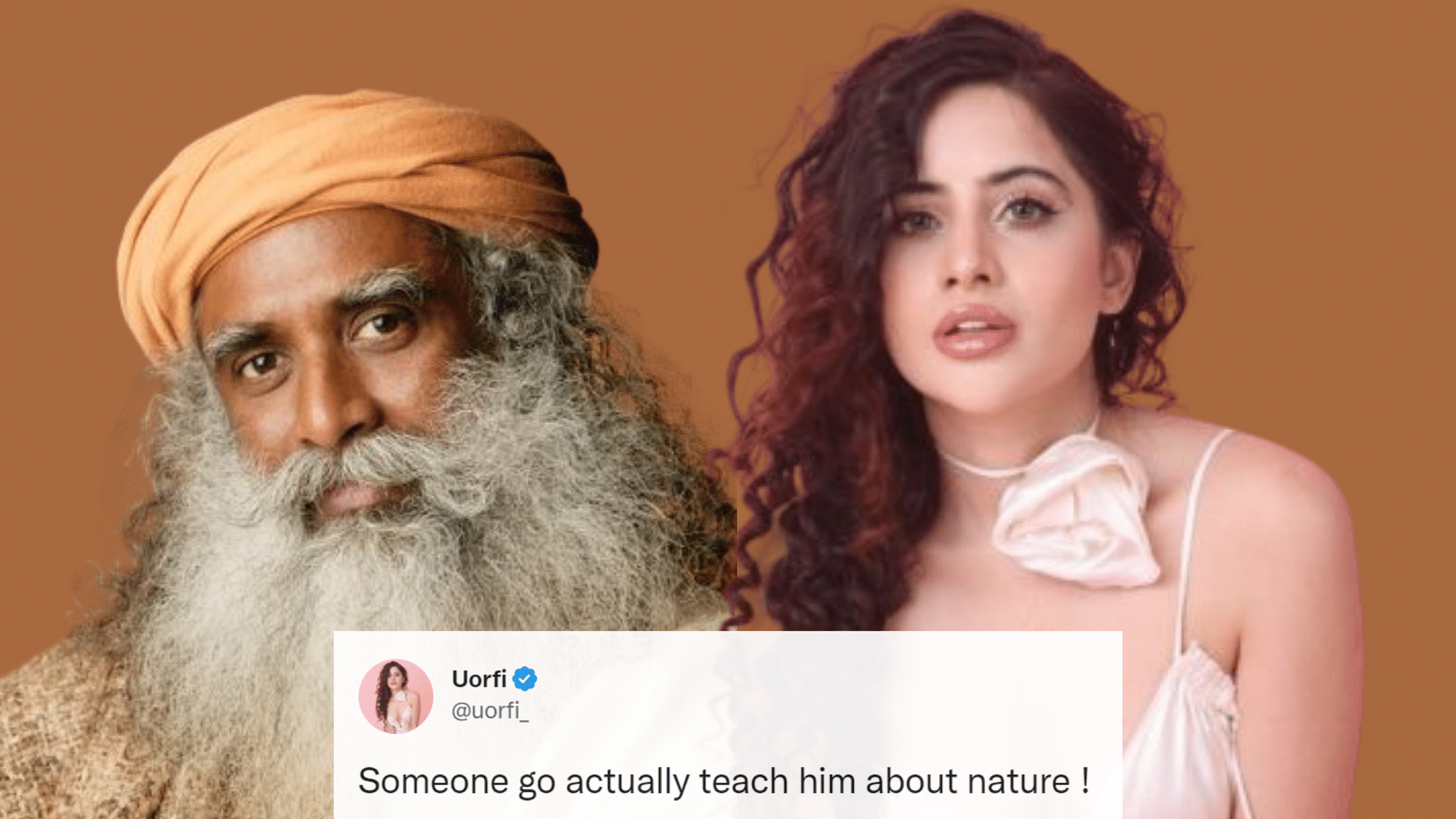 <div class="paragraphs"><p>Uorfi Javed Calls Out Sadhguru Over Queerphobic Remark In Viral Clip</p></div>