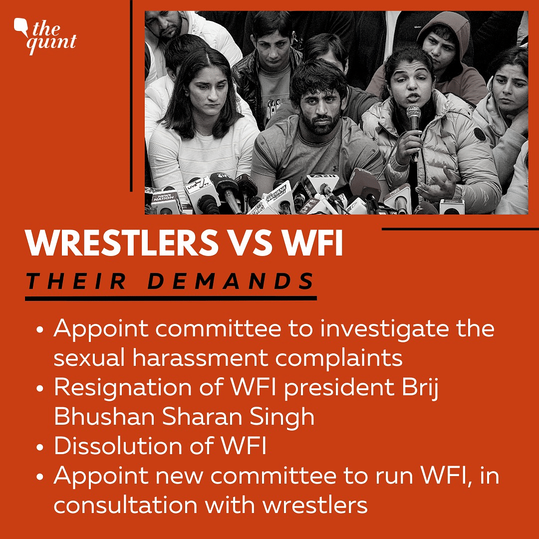 The protesting wrestlers have listed four demands in a letter to the IOA president, PT Usha.