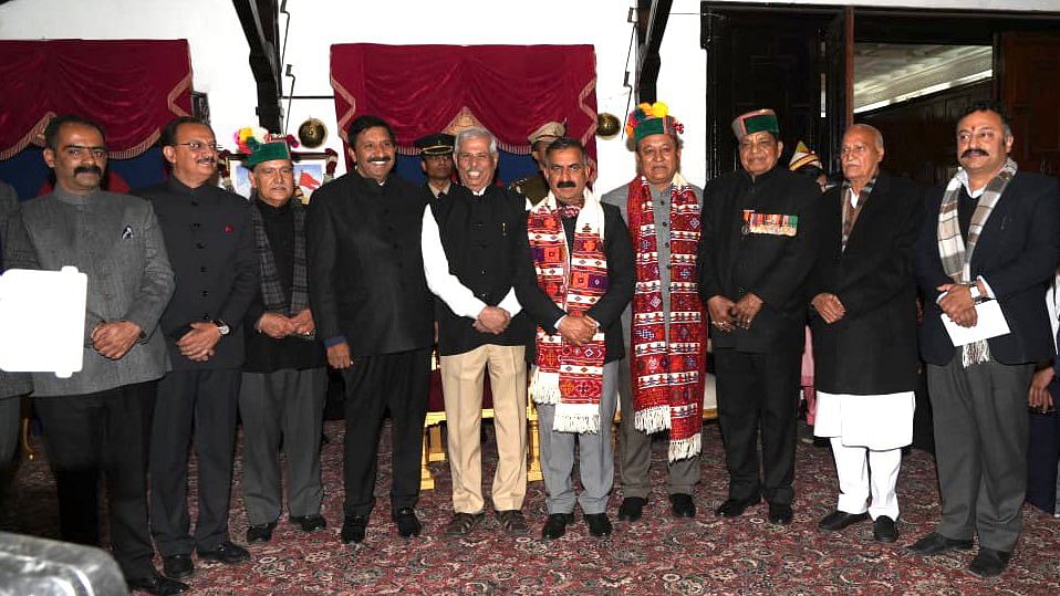 <div class="paragraphs"><p>The newly inducted ministers of the Himachal Pradesh Cabinet.</p></div>