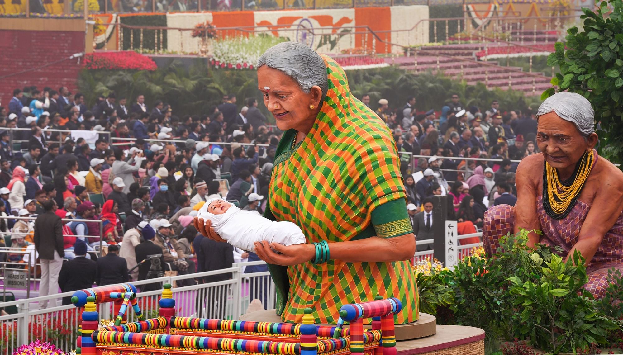 <div class="paragraphs"><p>Karnataka tableau on display during the 74th Republic Day parade at the Kartavya Path, in New Delhi, on Thursday, 26 Janaury.</p></div>