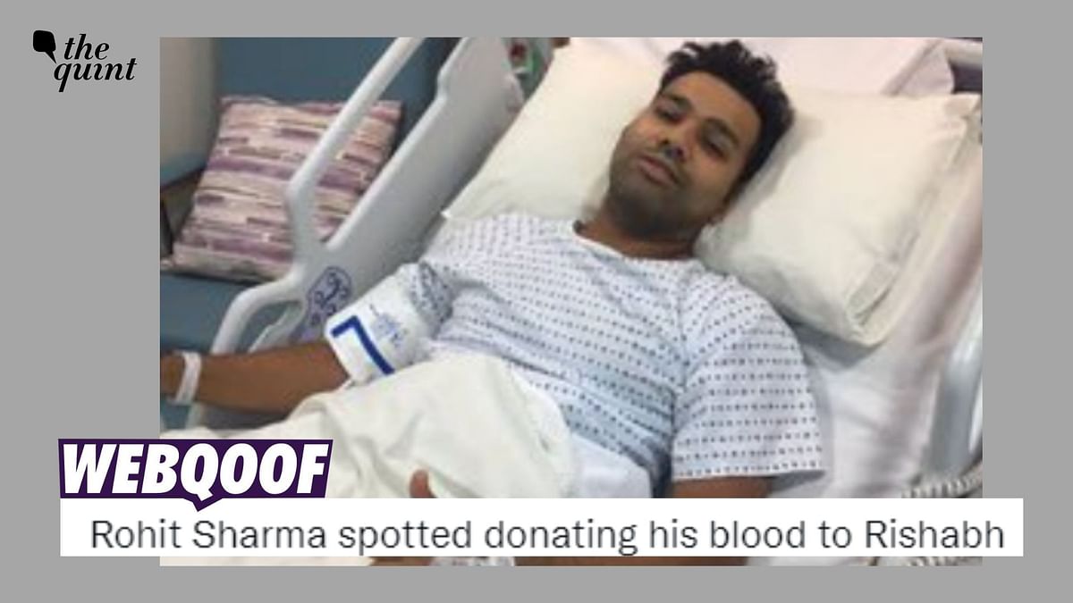 Old Picture of Rohit Sharma Falsely Shared as Him Donating Blood to Rishabh Pant