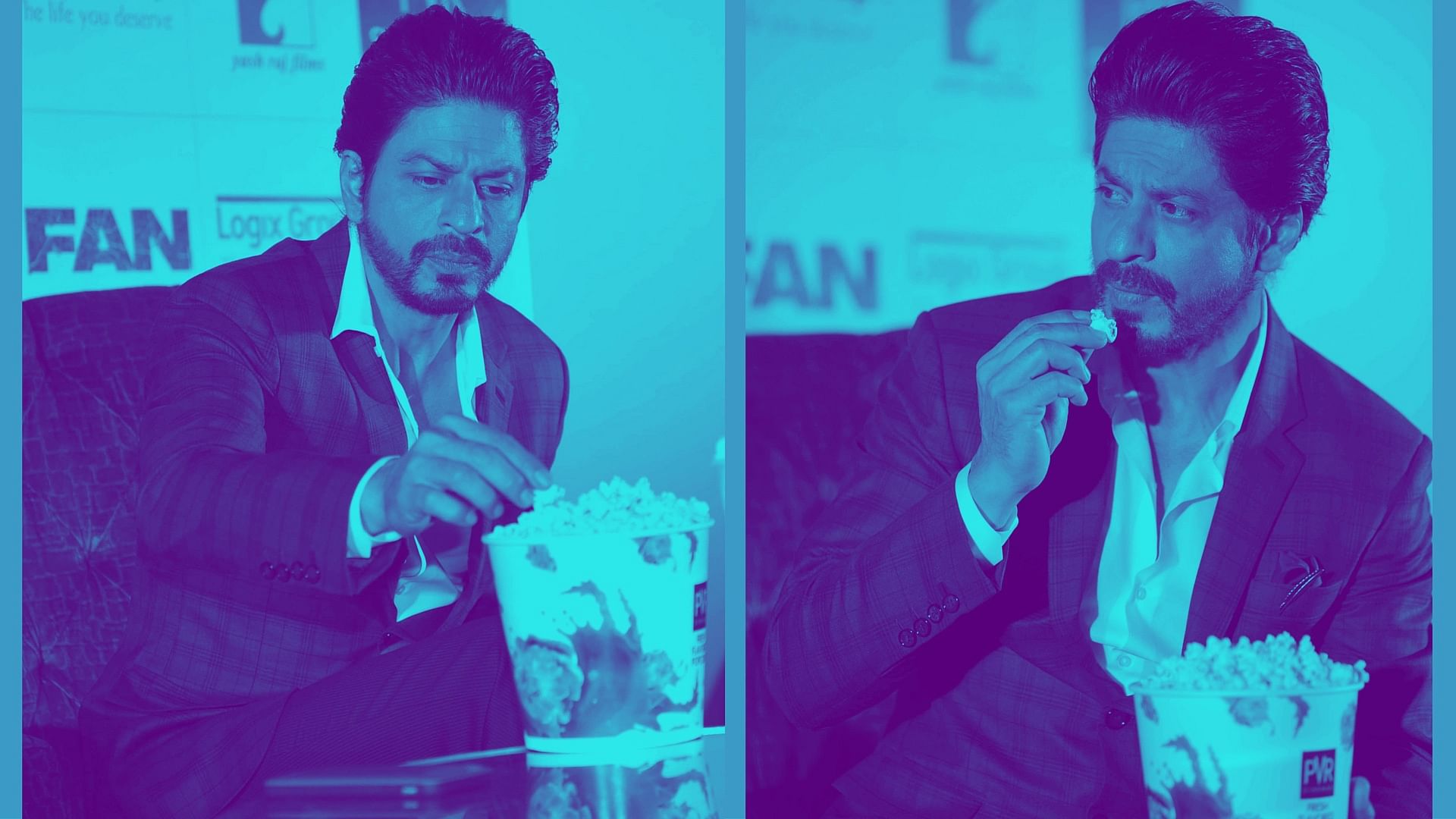 <div class="paragraphs"><p>Shah Rukh Khan couldn’t ignore this yummy bucket of popcorn during <em>Fan</em> promotions in Delhi </p></div>