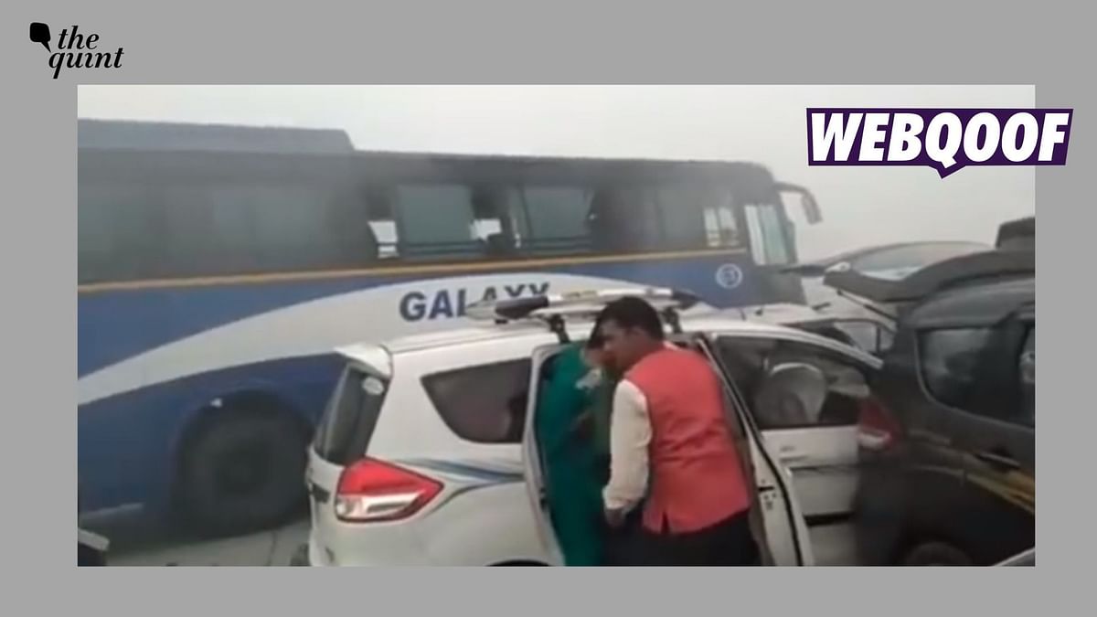 Old Clip of a Massive Car Pile Up on Yamuna Expressway Shared as Recent