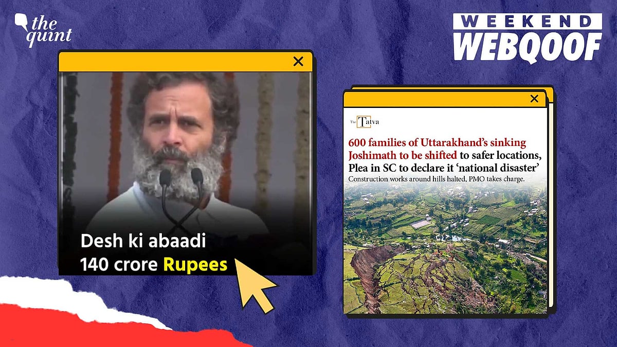 WebQoof Recap: Misinformation Around Rahul Gandhi's Bharat Jodo Yatra, Joshimath and More - Vimarsana News