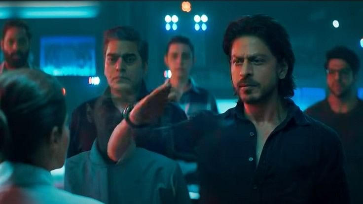 <div class="paragraphs"><p>Shah Rukh Khan in and as <em>Pathaan</em>.</p></div>