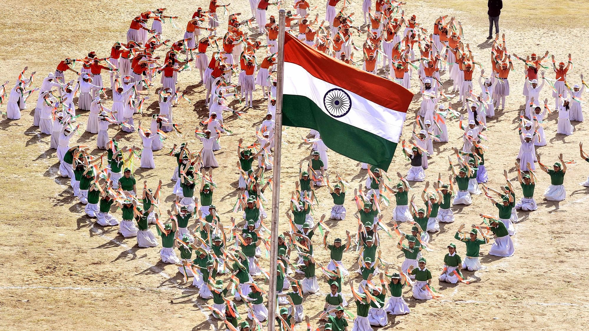 <div class="paragraphs"><p>Bikaner: Students perform during the 74th Republic Day celebrations, in Rajasthan's Bikaner on Thursday, 26 January.&nbsp; </p></div>