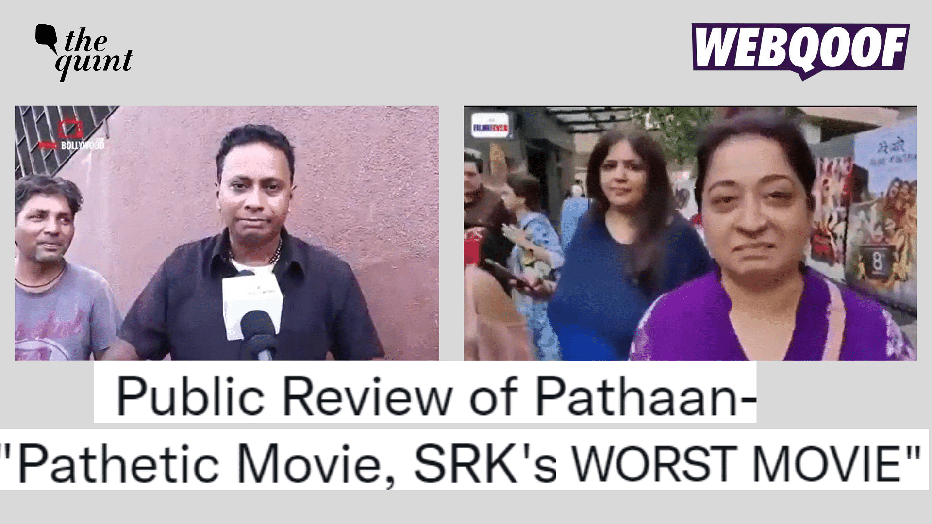 <div class="paragraphs"><p>Fact-check:&nbsp;Old public reviews for Shah Rukh Khan's movies is being falsely shared as recent reviews for&nbsp;<em>Pathaan</em>.</p></div>